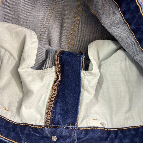 Soft Surroundings Ultimate Denim Flare Leg Jeans Size 14 Dark Wash Blue Stretch - Picture 16 of 16